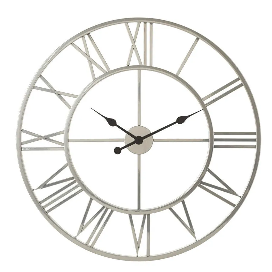 Mudo Home Holmberg Silver Duvar Saati̇ 76cm