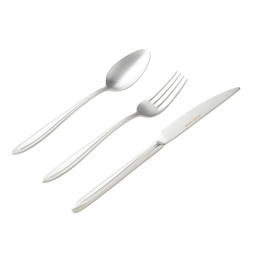 Mudo Home Essen 18 Parça Tatli Çatal Kaşik Biçak Seti̇ Mat Gümüş