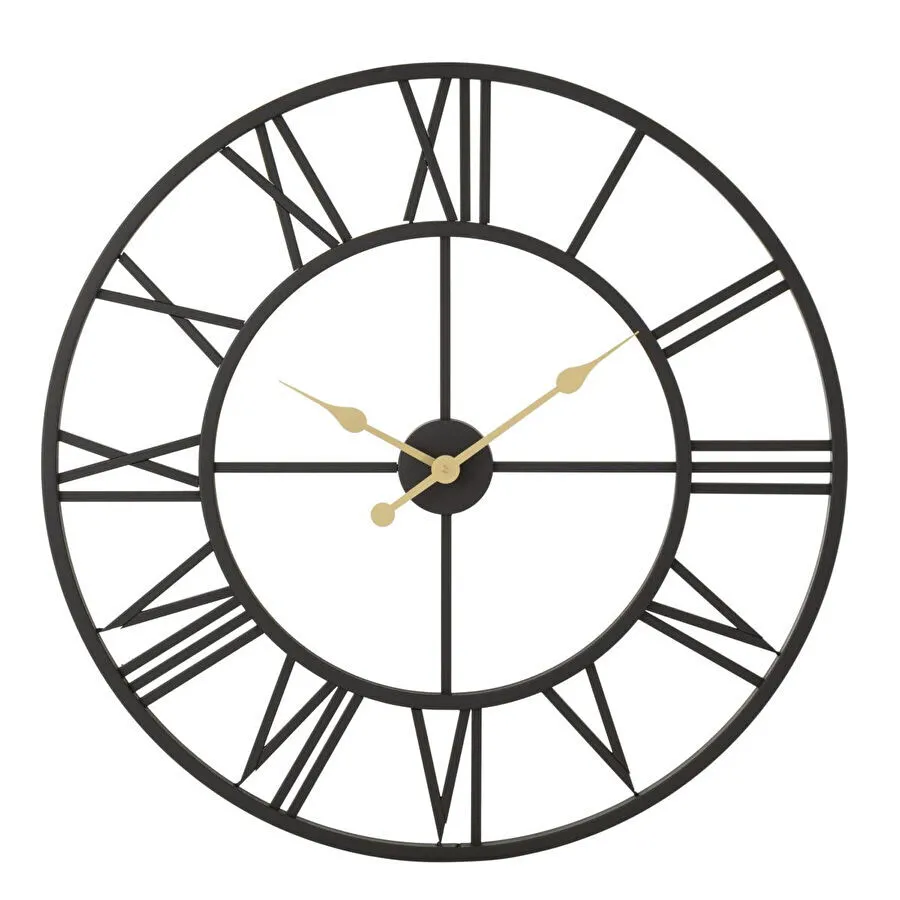 Mudo Home Holmberg Black Duvar Saati̇ 76cm
