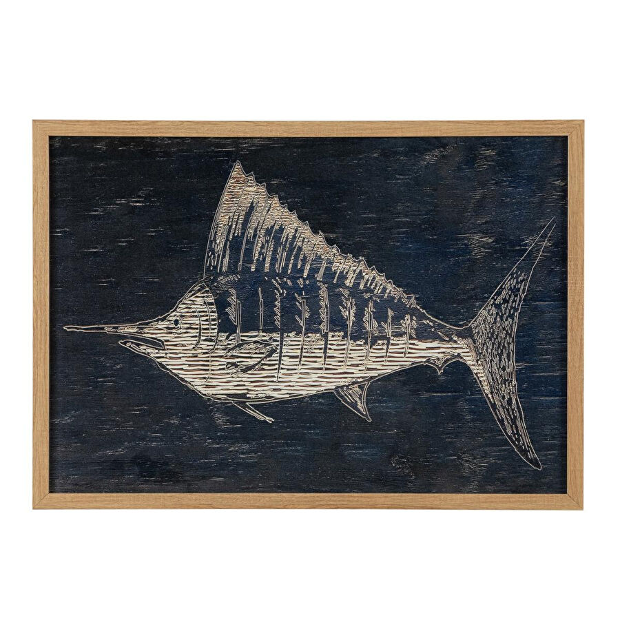 Mudo Home Marlin Çerçeveli̇ Ahşap Tablo 50x70cm