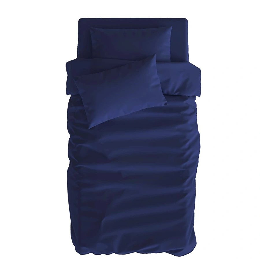 Itsy Bitsy Kids Basics Pamuk Saten Lacivert Çocuk Nevresim Seti 140x200cm