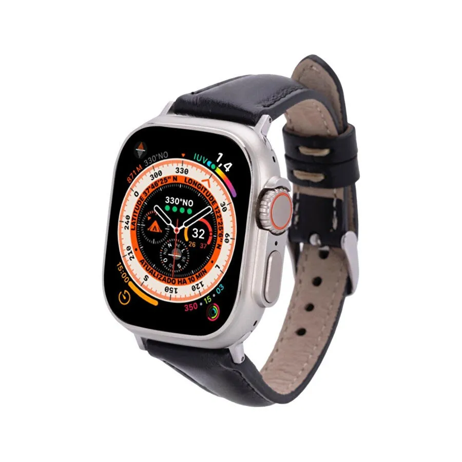 Bloominbag Bloomband Onyx Deri Apple Watch Kordon-44/45/46/49mm