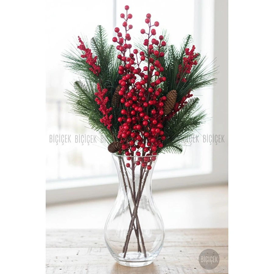 Biçiçek 4 Dal Yoğun Yapraklı Kokina Buketi