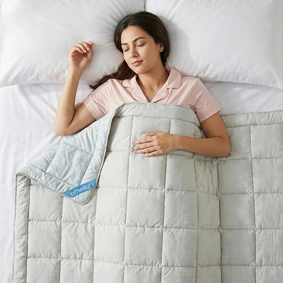 Othello Kullanımı Kolay Çift Kişilik Yorgan 195x215 Cm Krem - Dormio Bloom Serisi