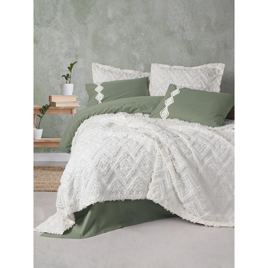 Cotton Box Limi Tek Kişilik Yatak Örtülü Nevresim Takımı Luke Krem