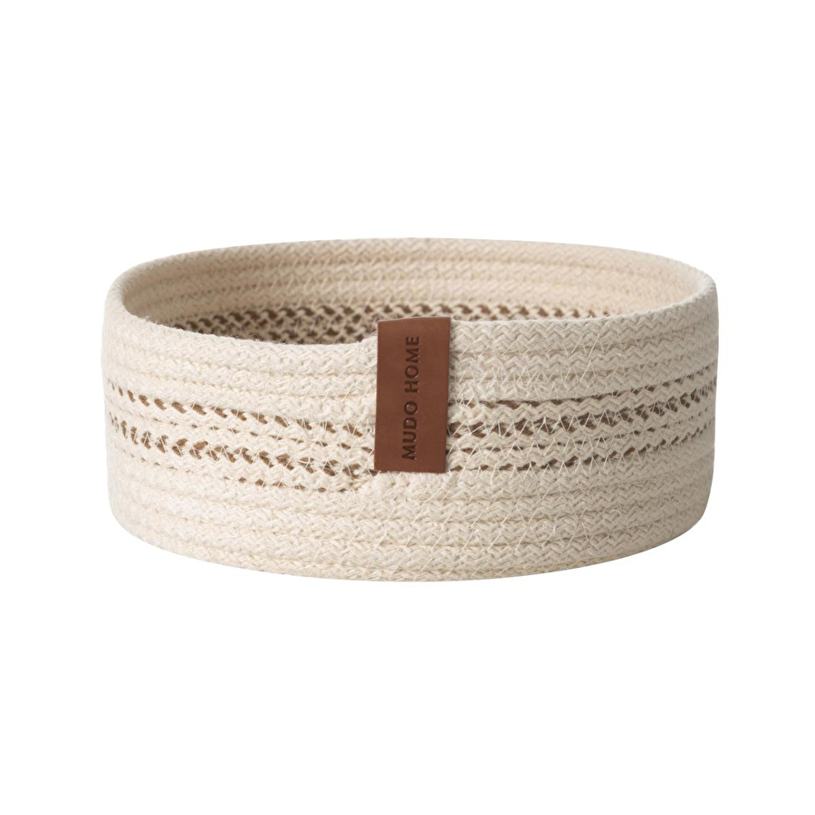 Mudo Home Venus Düzenleyi̇ci̇ Sepet Bej Ekru 8x19