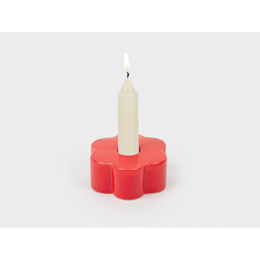 Doiy Daisy Papatya Şamdan Kırmızı