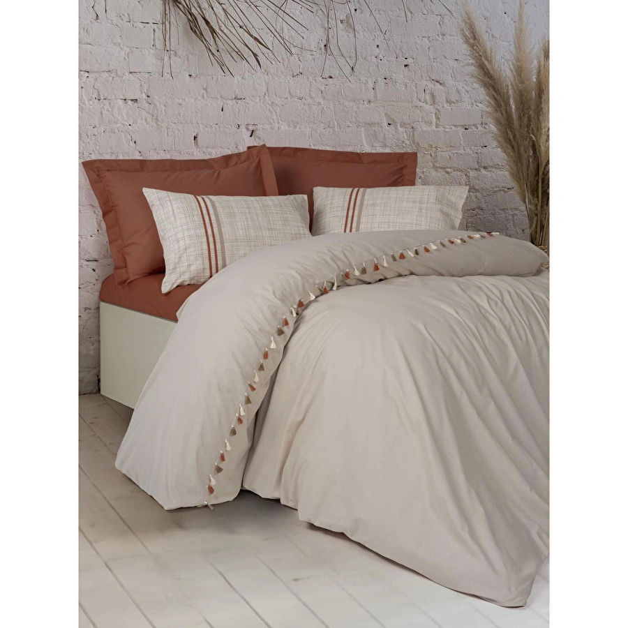 Cotton Box Candy Tek Kişilik Nevresim Takımı Merri Bej