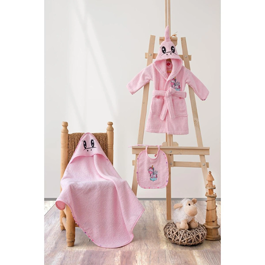 Cotton Box Bebek Banyo Seti Unicorn Pembe