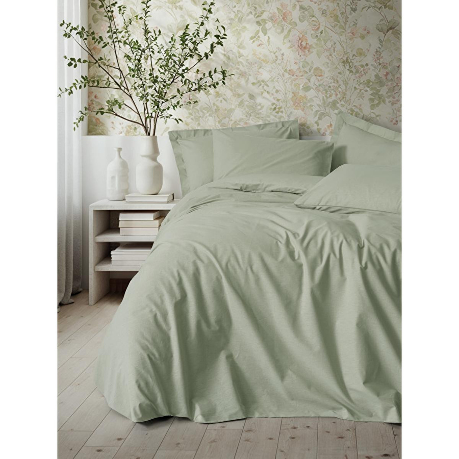 Cotton Box Plain Tek Kişilik Nevresim Takımı Plain Adaçayı