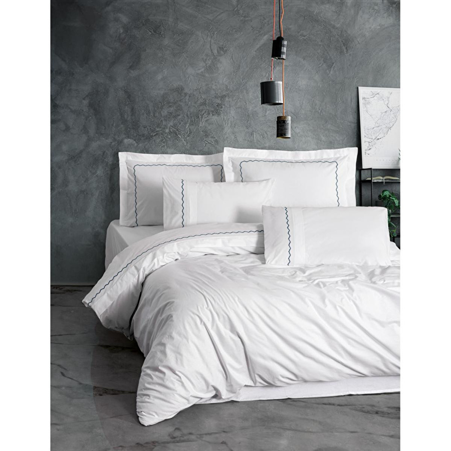 Cotton Box Classic Çift Kişilik Nevresim Takımı Josina Beyaz
