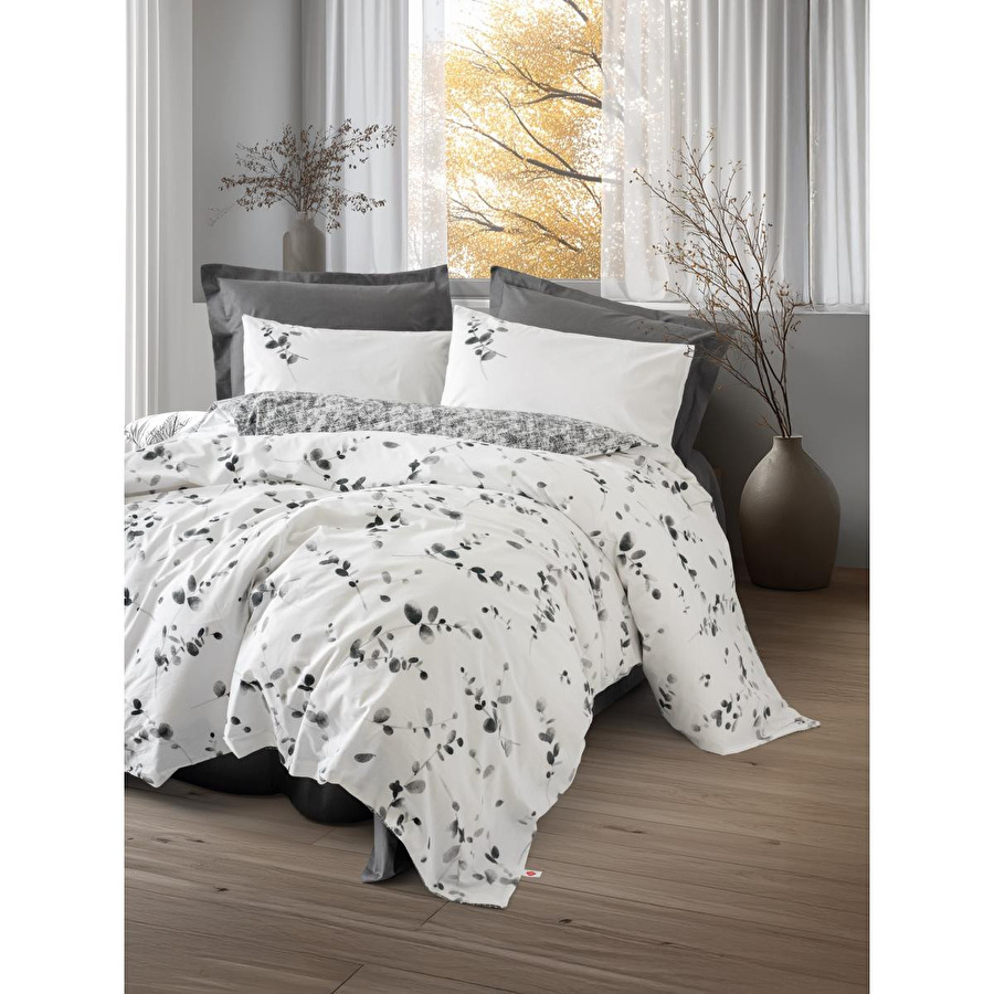 Cotton Box Dual Çift Kişilik Nevresim Takımı Elaria Antrasit