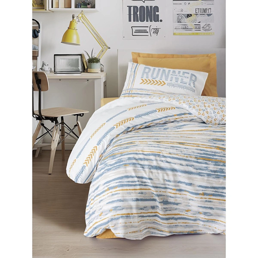 Cotton Box Genç Odası Tek Kişilik Nevresim Takımı Dashon Sarı