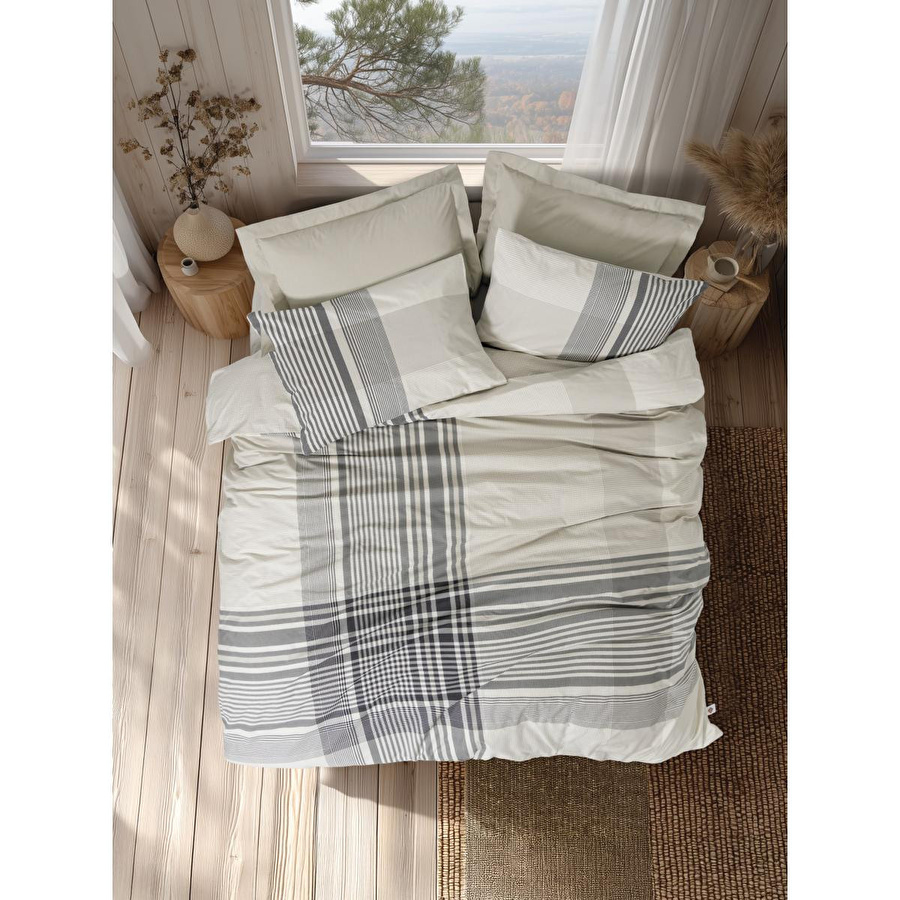 Cotton Box Nordek Ranforce Çift Kişilik Nevresim Takımı Soren Bej