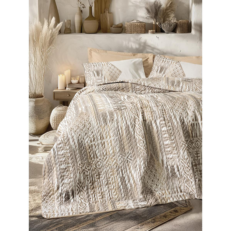Cotton Box Ethnic Çift Kişilik Complete Set Amara Karamel