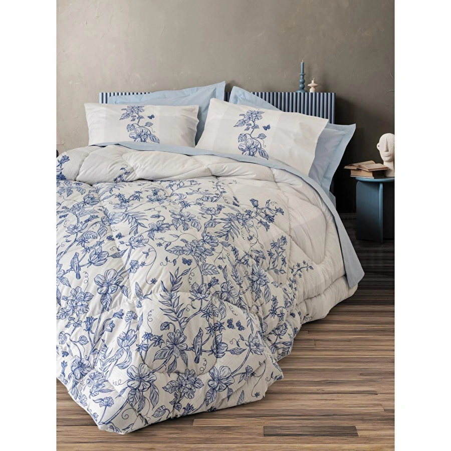 Cotton Box Çift Kişilik Uyku Seti Linora Mavi