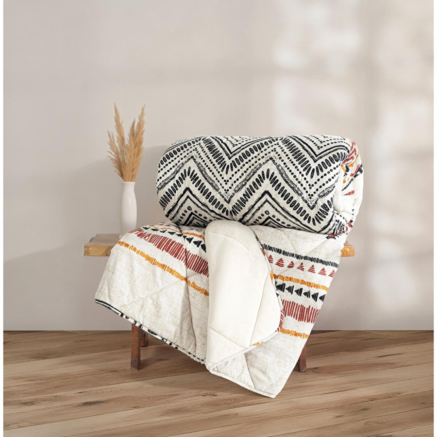 Cotton Box Velvet Çift Kişilik Yorgan Felix Bej 195x215 Cm