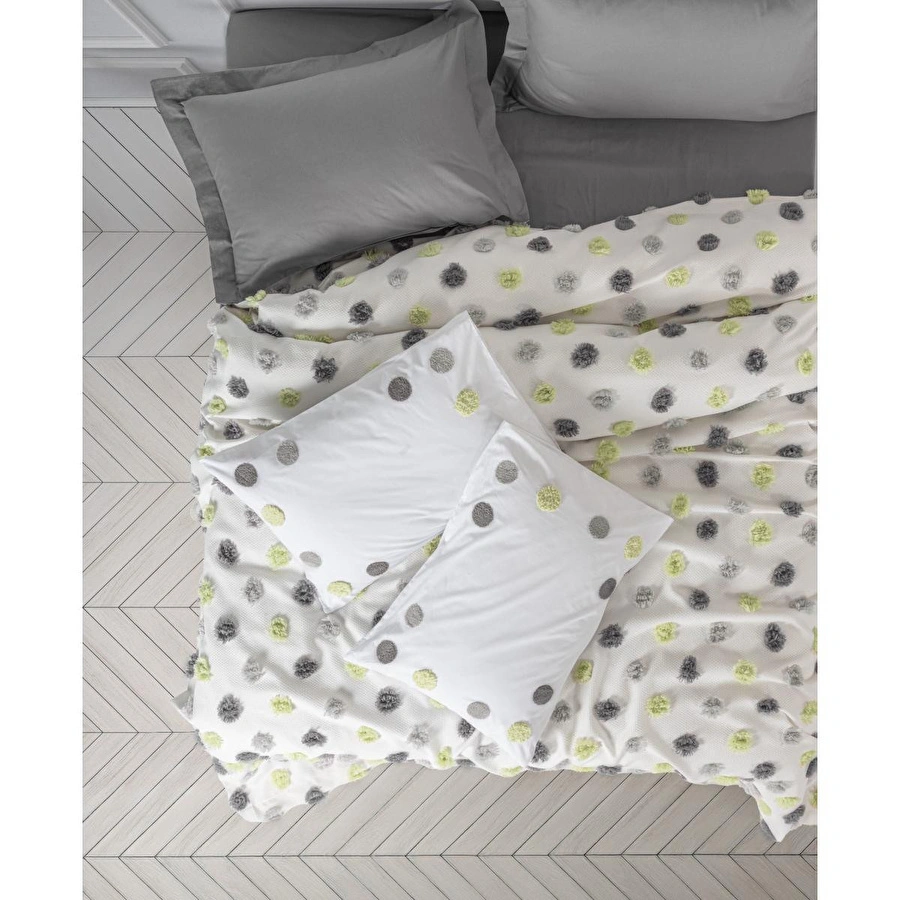 Cotton Box Bonny Çift Kişilik Pike Takımı Leroy Gri