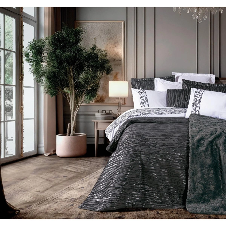 Cotton Box Platinium Çeyiz Seti Filbert Antrasit