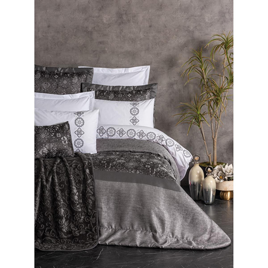 Cotton Box Platinium Çeyiz Seti Valeria Antrasit
