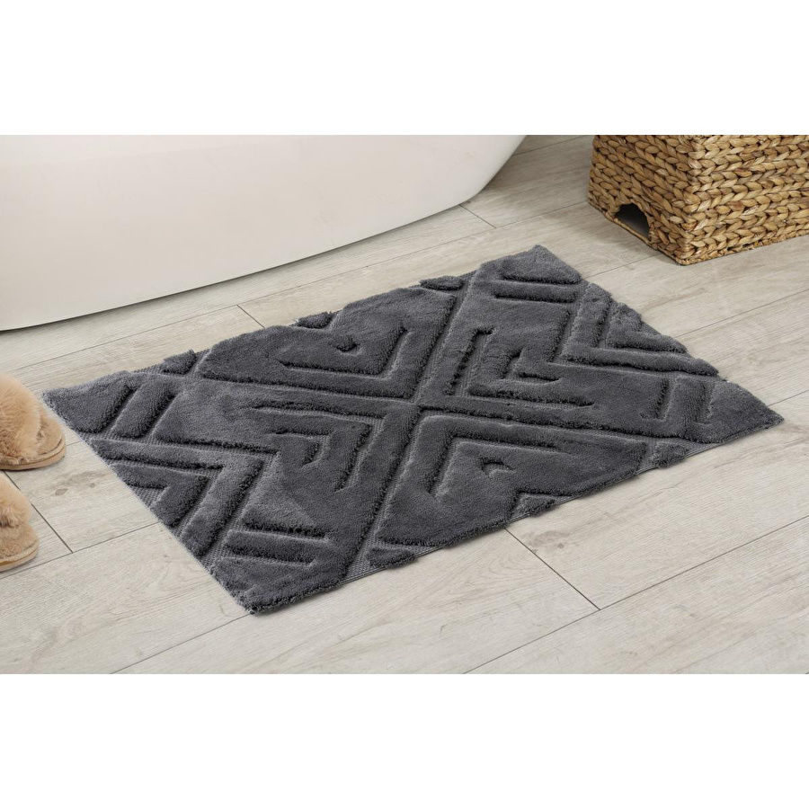 Cotton Box Pamuklu Paspas Blow Koyu Gri 60x100