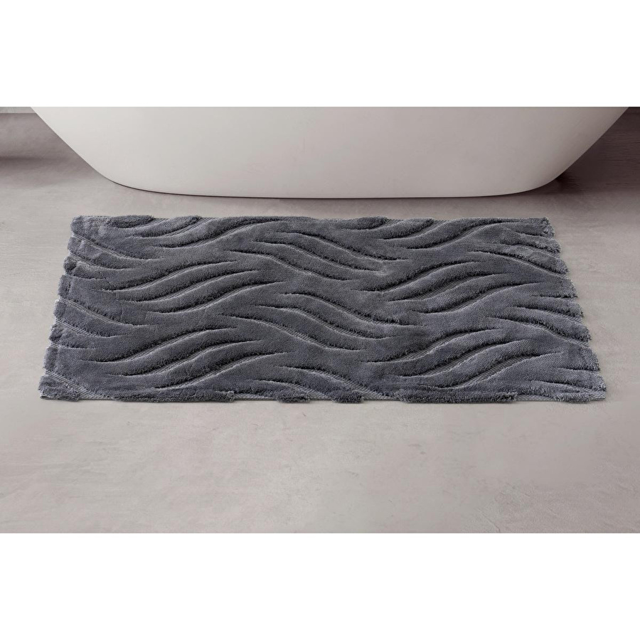 Cotton Box Pamuklu Paspas Skay Koyu Gri 60x100