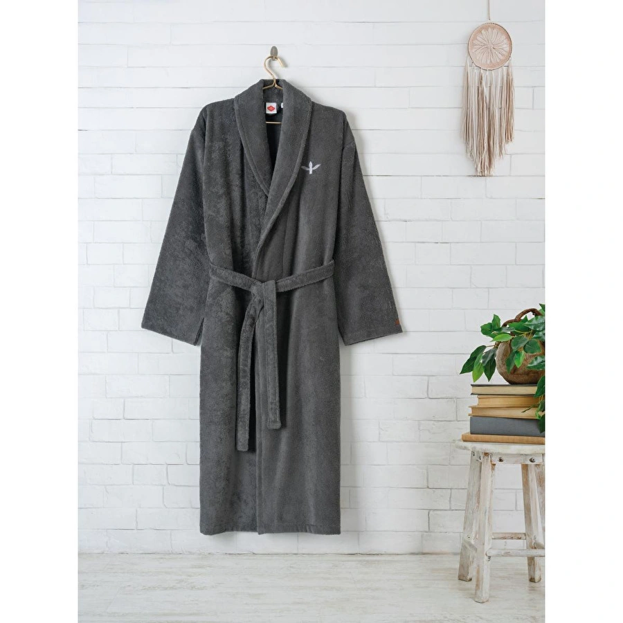 Cotton Box Wellness Bornoz Zen Antrasit L/xl