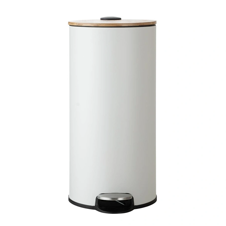 Mudo Home 5five Boho Çöp Kovasi Beyaz 30lt