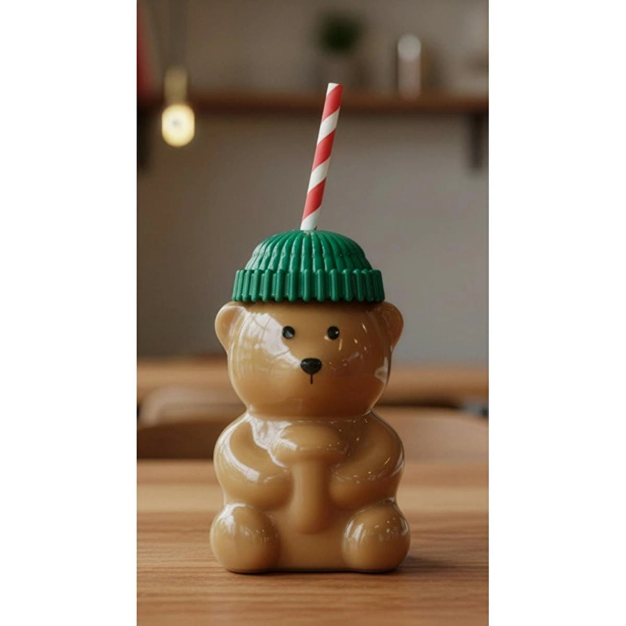 Cornella Bear Cam Barista Soğuk Ayıcıklı İçecek Bardağı 550 Ml