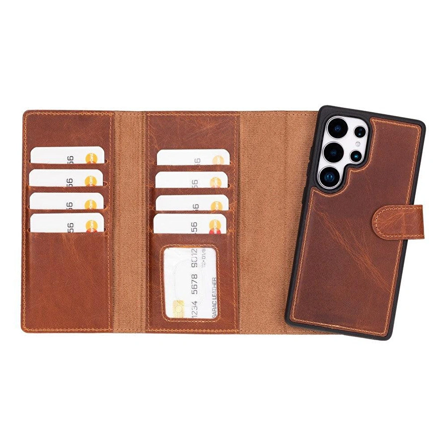 Bloominbag Valeno Mocca Deri Wallet Case Samsung Galaxy S25 Ultra (6.9