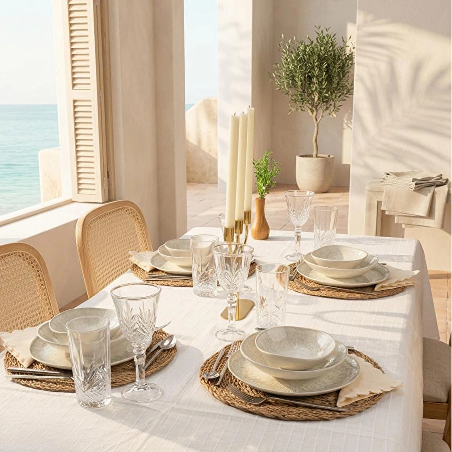 Bernardo Mando 12 Parça Yemek Takımı Gri