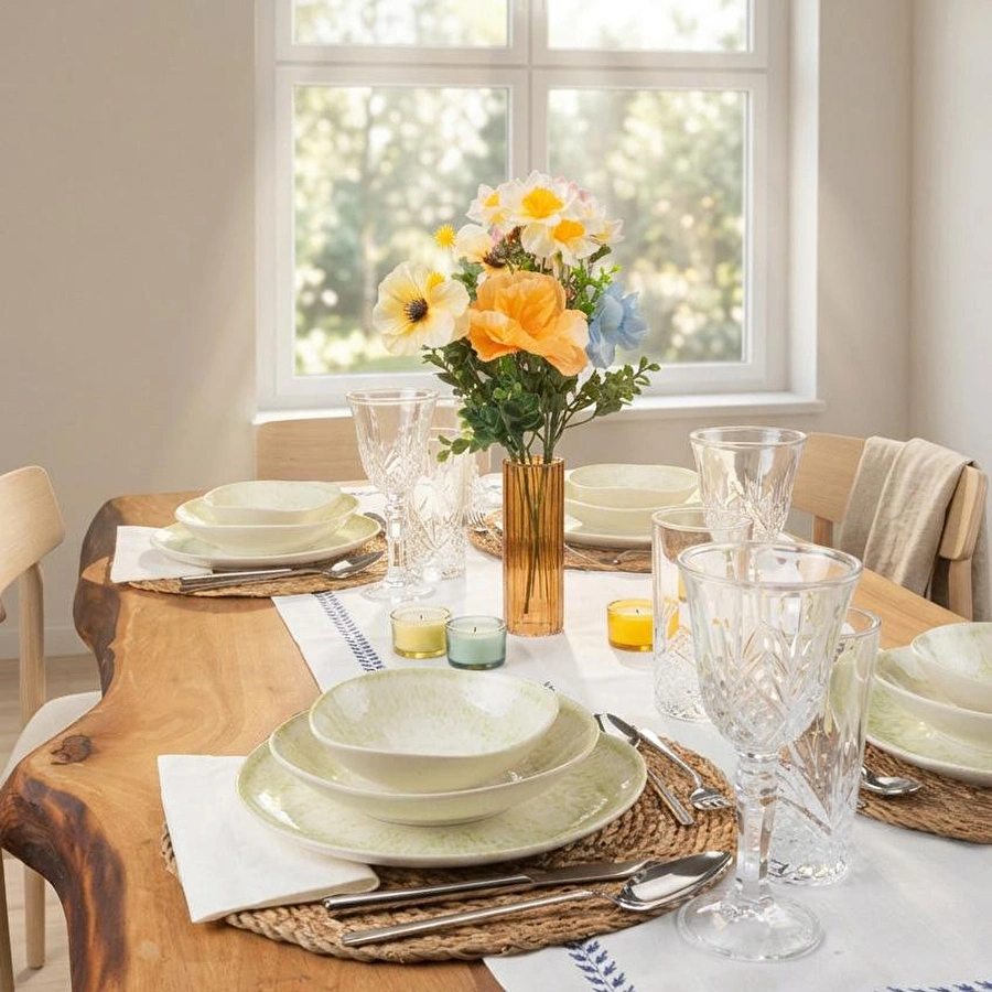 Bernardo Mando 12 Parça Yemek Takımı Yeşil