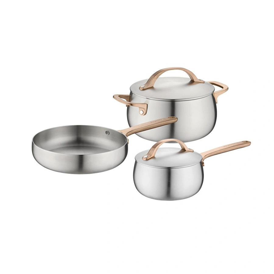 Berghoff Home Belly 5li Tencere Seti Warm Pembe