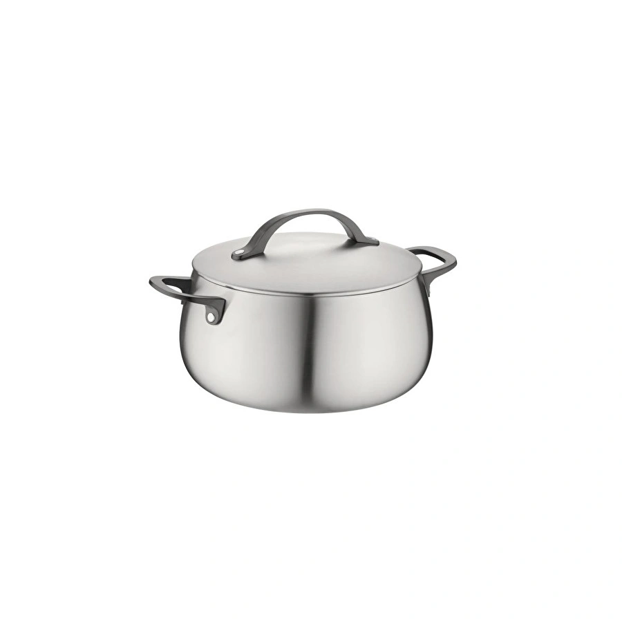 Berghoff Home Belly Kapaklı Tencere 24cm Füme Siyah