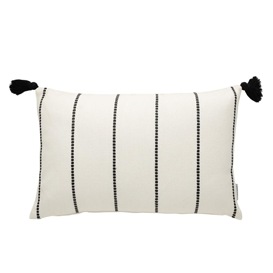 Mudo Home Abel Püsküllü Kirlent Si̇yah 35x55