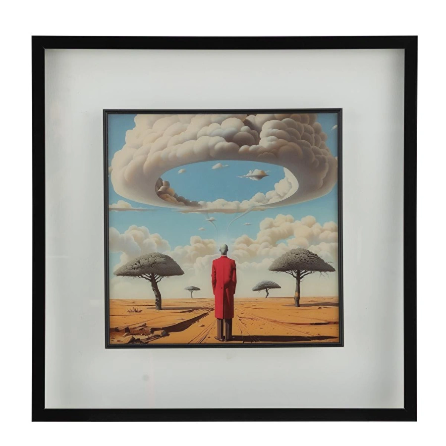 Mudo Home Lumen Çerçeveli̇ Cam Tablo 60x60 Cm