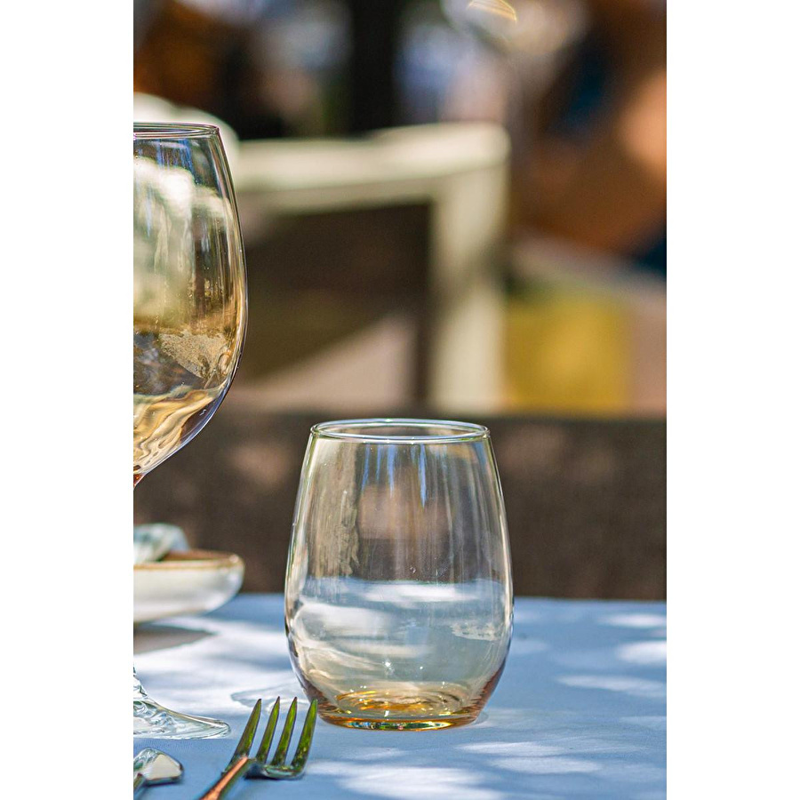 Rakle Larc 4'lü Su Bardağı Seti Amber 350 Cc