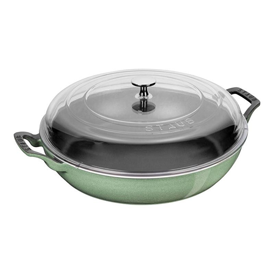 Staub La Cocotte Sote Tenceresi Cam Kapaklı, 30 Cm, Adaçayı