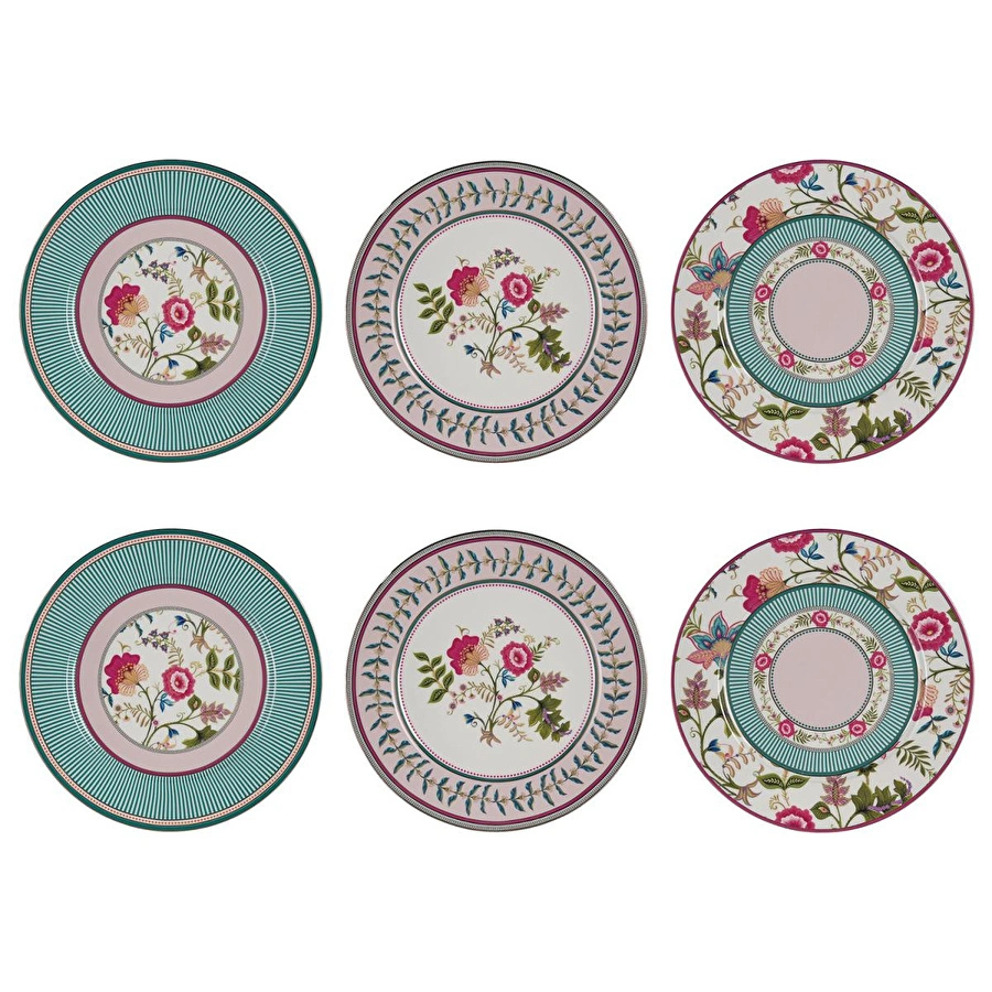 Lucky Art Florine Bone 27 Cm 6lı Tabak Seti