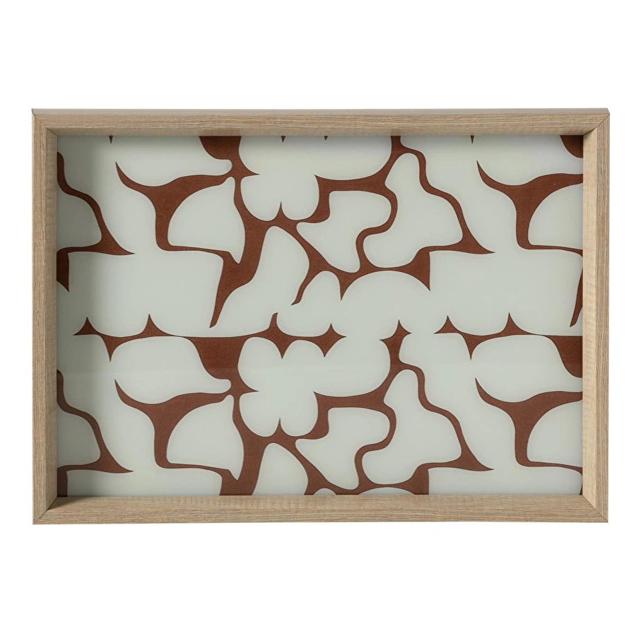 Mudo Home Soft Brown Dekorati̇f Tepsi̇ 31x42 Cm