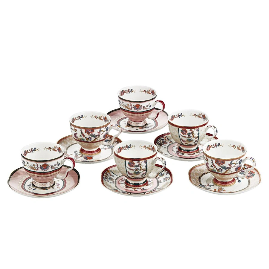 Lucky Art Serenity Bone 6li Cay Fincan Seti