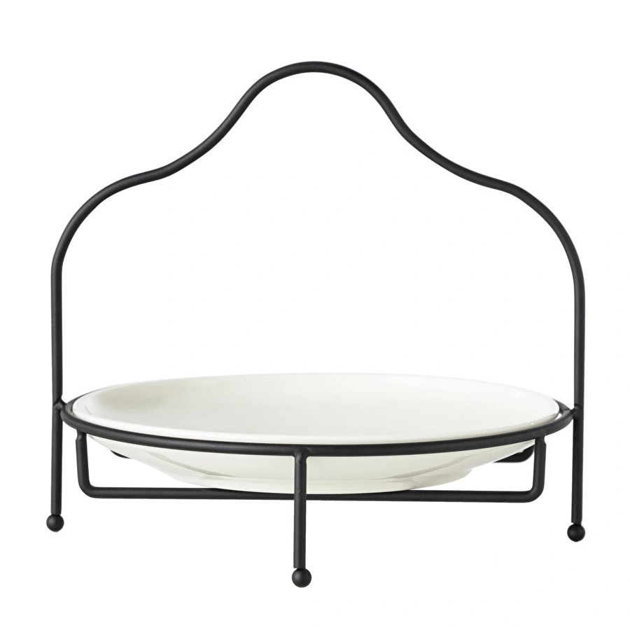 Mudo Home Gurme Standli Sunum 22cm - Si̇yah