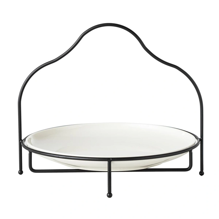 Mudo Home Gurme Standli Sunum 28cm - Si̇yah