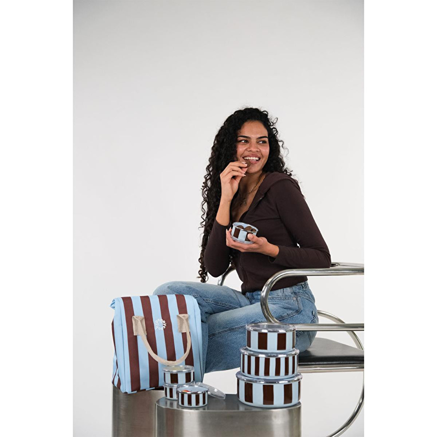 Emaylabxpeppythings Berry 3’lü Set – Emaye Saklama Kabı, Emaye Kahvaltılık & Termal Taşıma Çantası 10 Litre