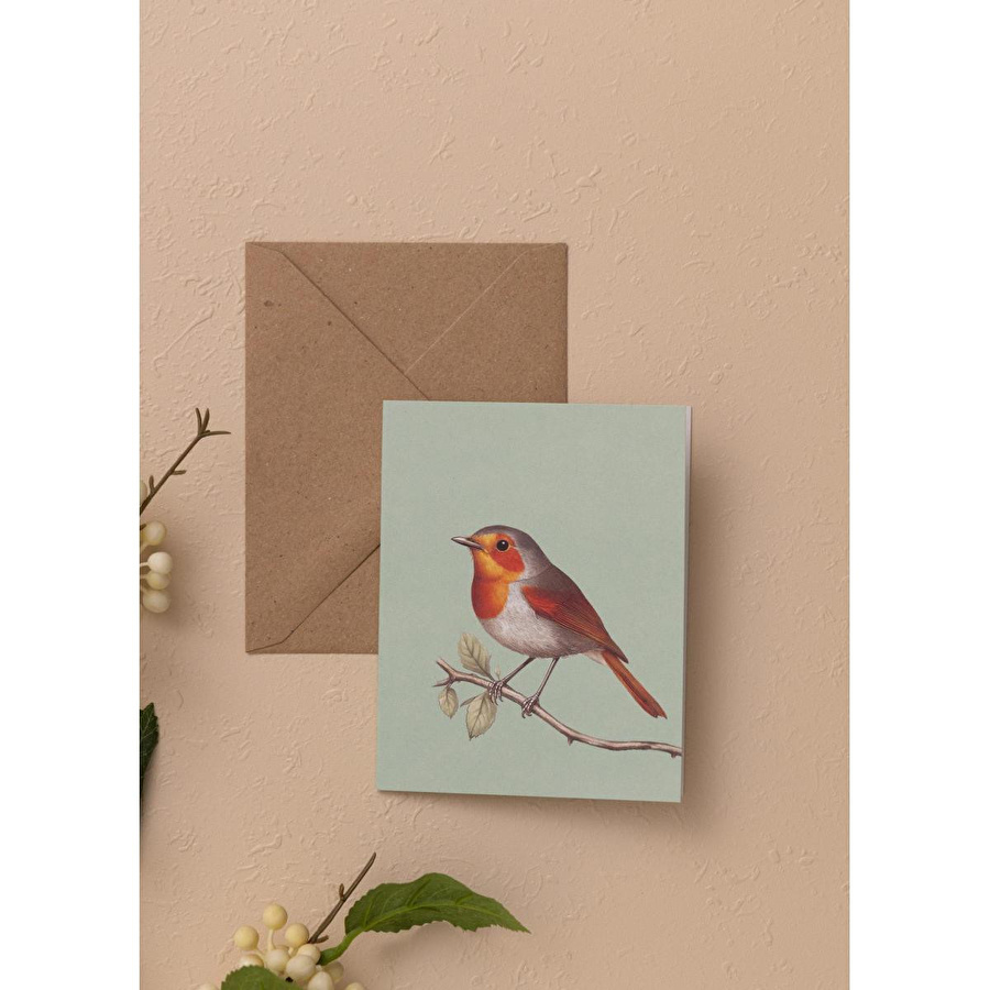 The Mia Art Line Mini Tebrik Kart Seti Robin 9x12 Cm