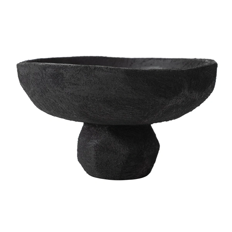 Mudo Home Black Stone Dekorati̇f Sunumluk 23x23x14 Cm