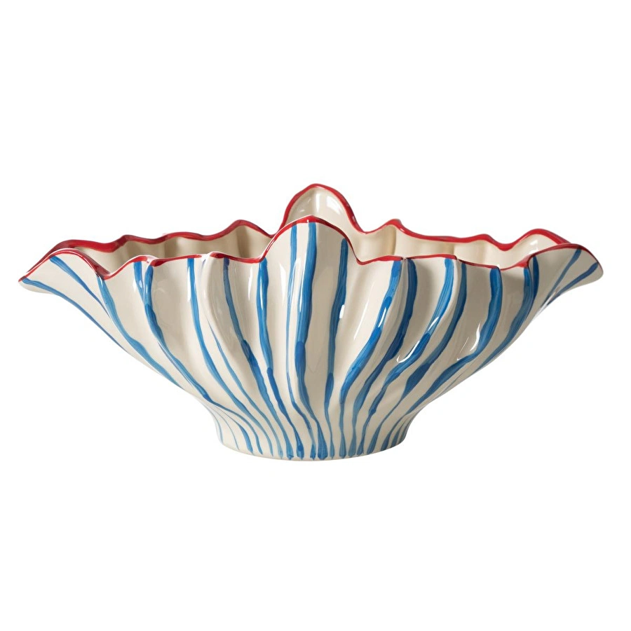 Mudo Home Blue Line Dekorati̇f Kase 42x24x18cm