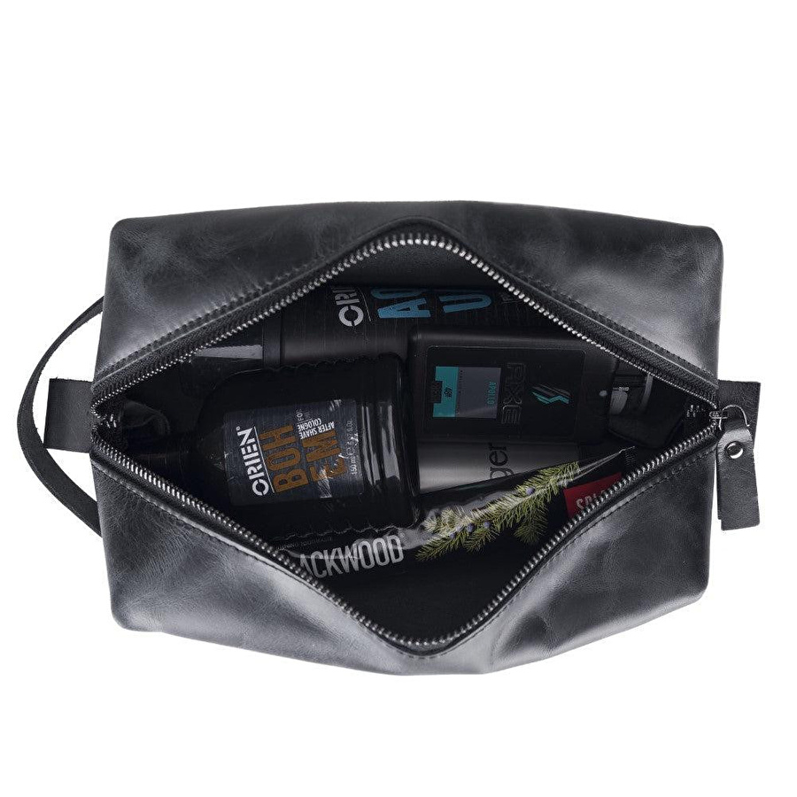 Bloominbag Voyage Marine Blue Hakiki Deri Dopp Kit – X Large