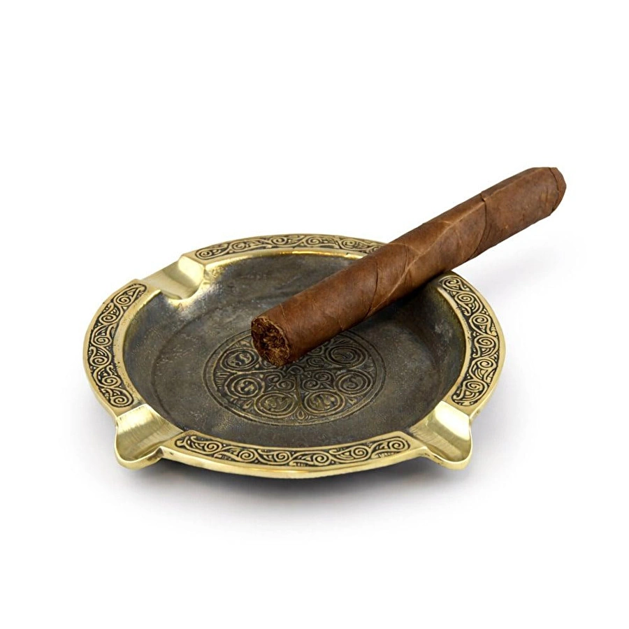 Coho Objet Coho Brazen Antique İşlemeli Döküm Puro Küllüğü