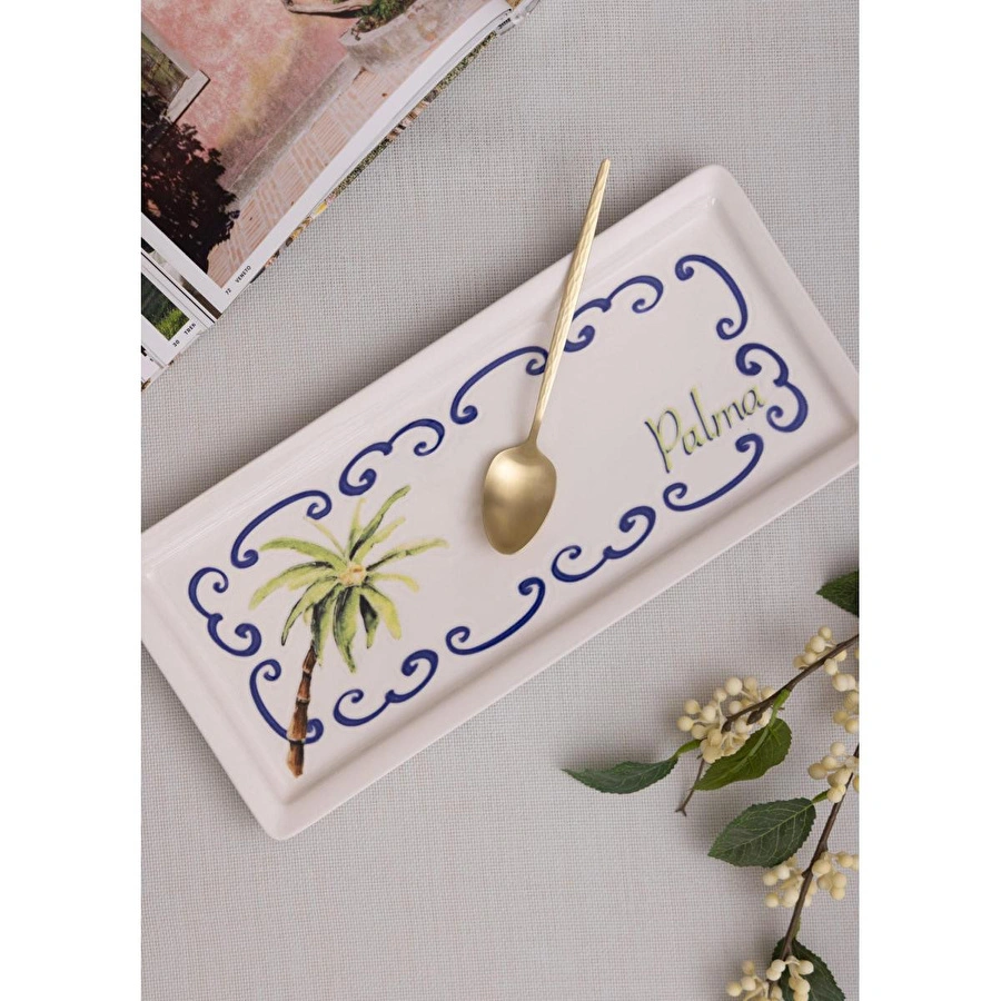 The Mia Palma Dikdörtgen Servis Tabağı 35x16 Cm
